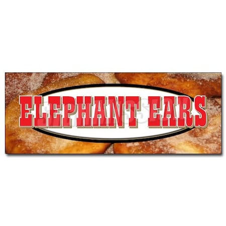 Signmission 12in ELEPHANT EARS DECAL sticker concessions ear fried bakery hot fresh, D-12 Elephant Ears D-12 Elephant Ears